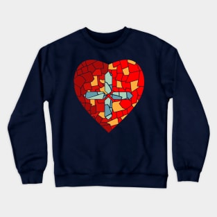 cross glass Crewneck Sweatshirt